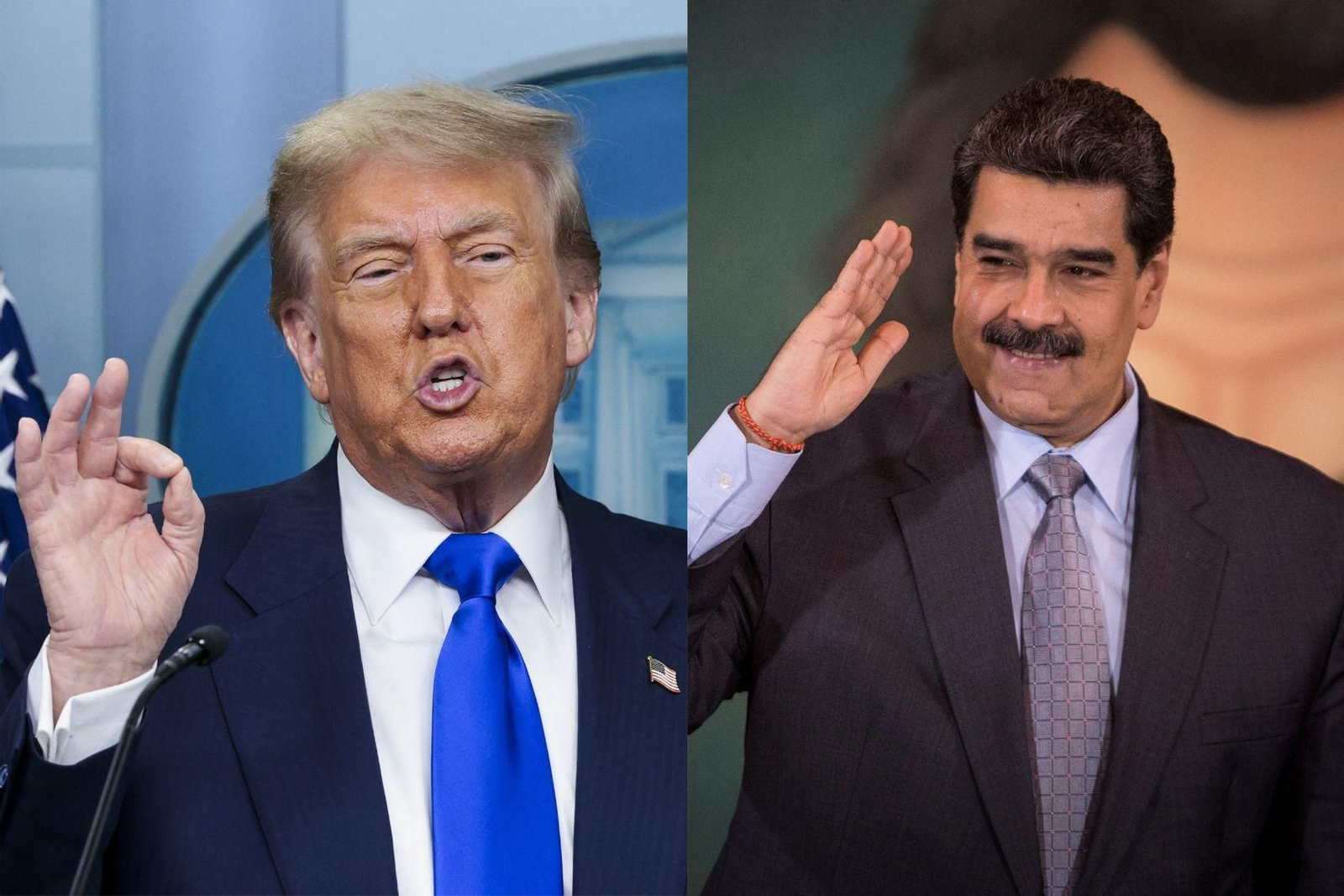 Donald Trump y Nicolás Maduro, presidentes de EEUU y Venezuela.