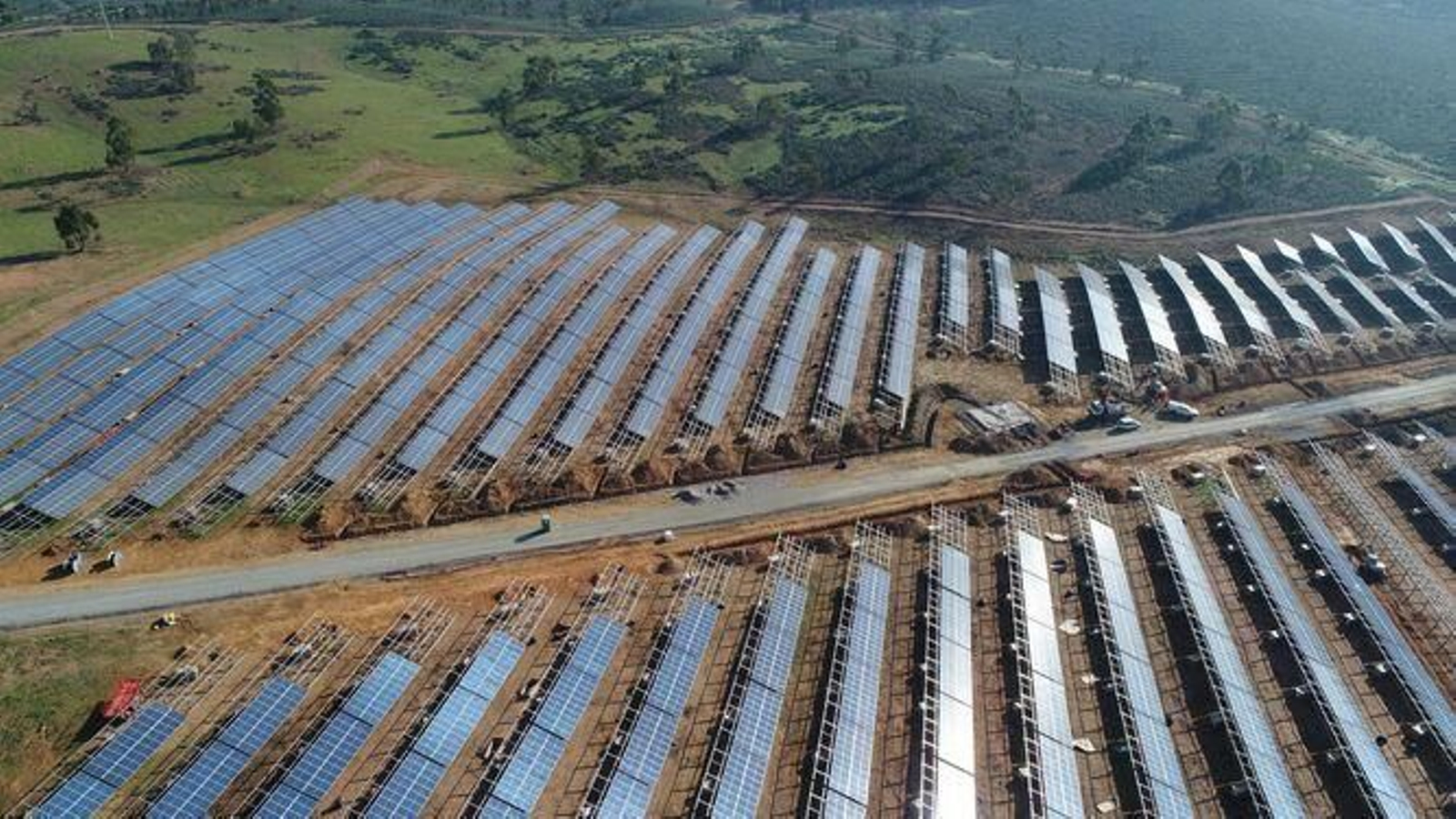 Imagen de archivo de una planta solar.