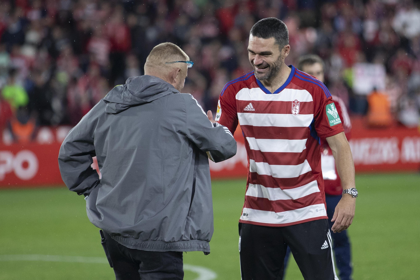 Jorge Molina, tras el pasado partido ante el Mirandés