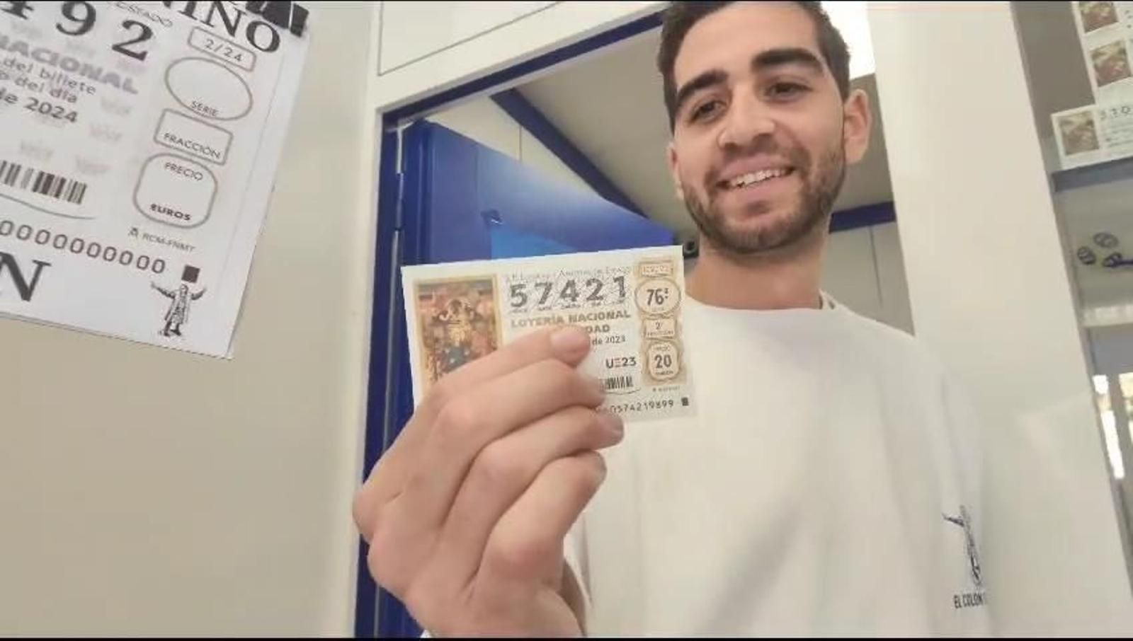 Un décimo de Lotería.