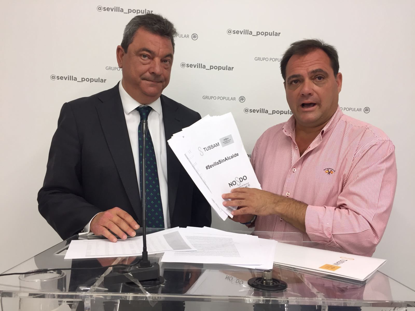 Los concejales del PP Jaime Ruiz e Ignacio Flores.