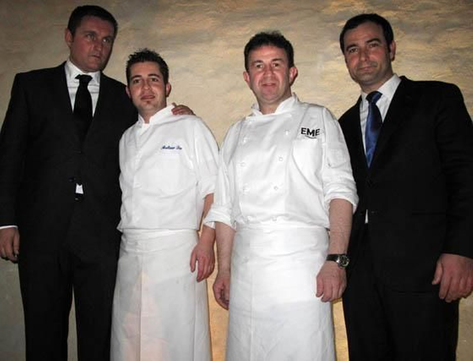Carlos Resano, director general del Grupo Maireles; Baltasar Díaz, jefe de cocina de Santo, de EME Catedral Hotel; el chef Martín Berasategui, y Javier García Varcárcel, director ejecutivo de EME Catedral Hotel.



Foto: Victoria Ramírez