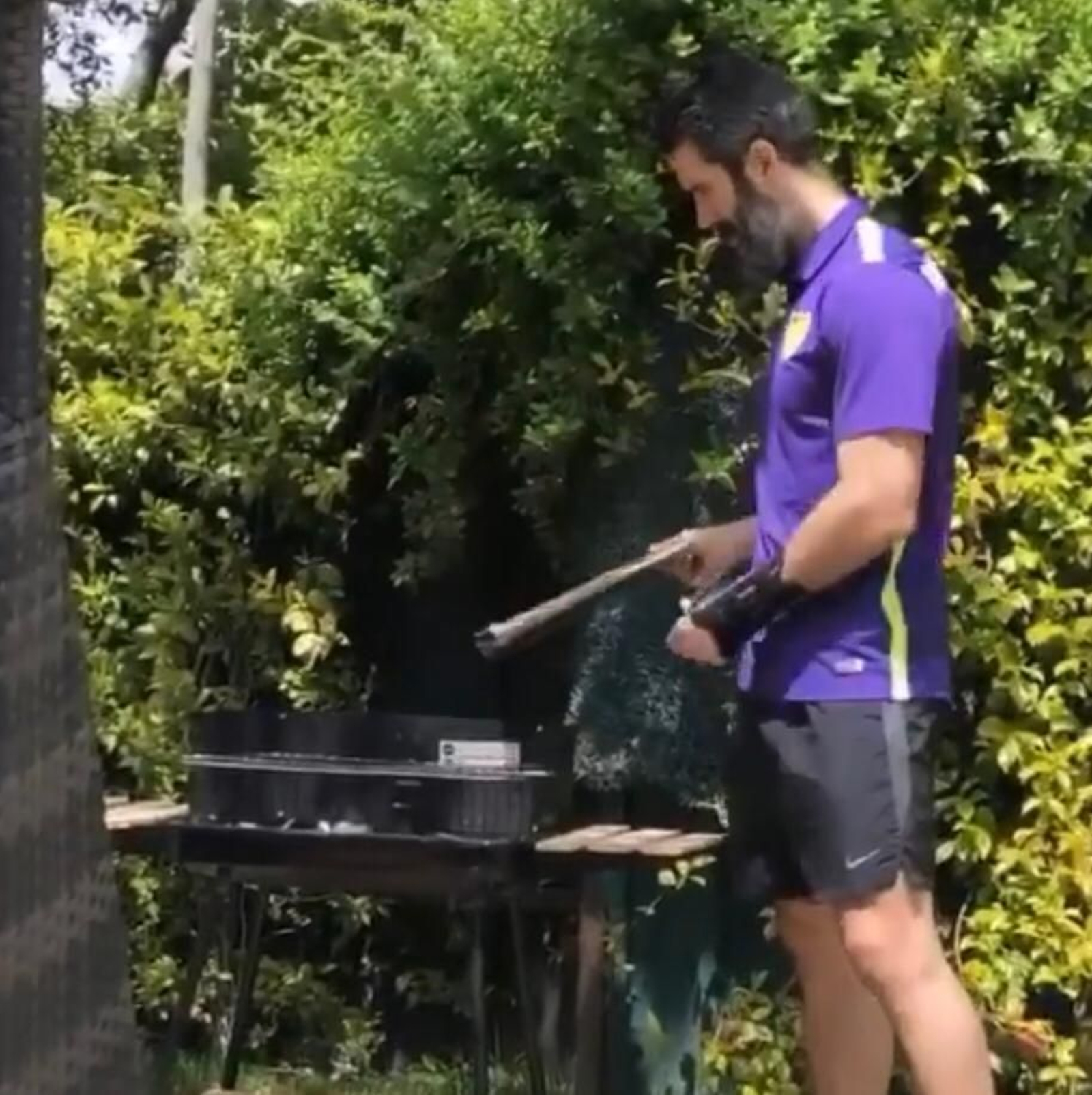 Fernando Sanz y una pequeña barbacoa malaguista