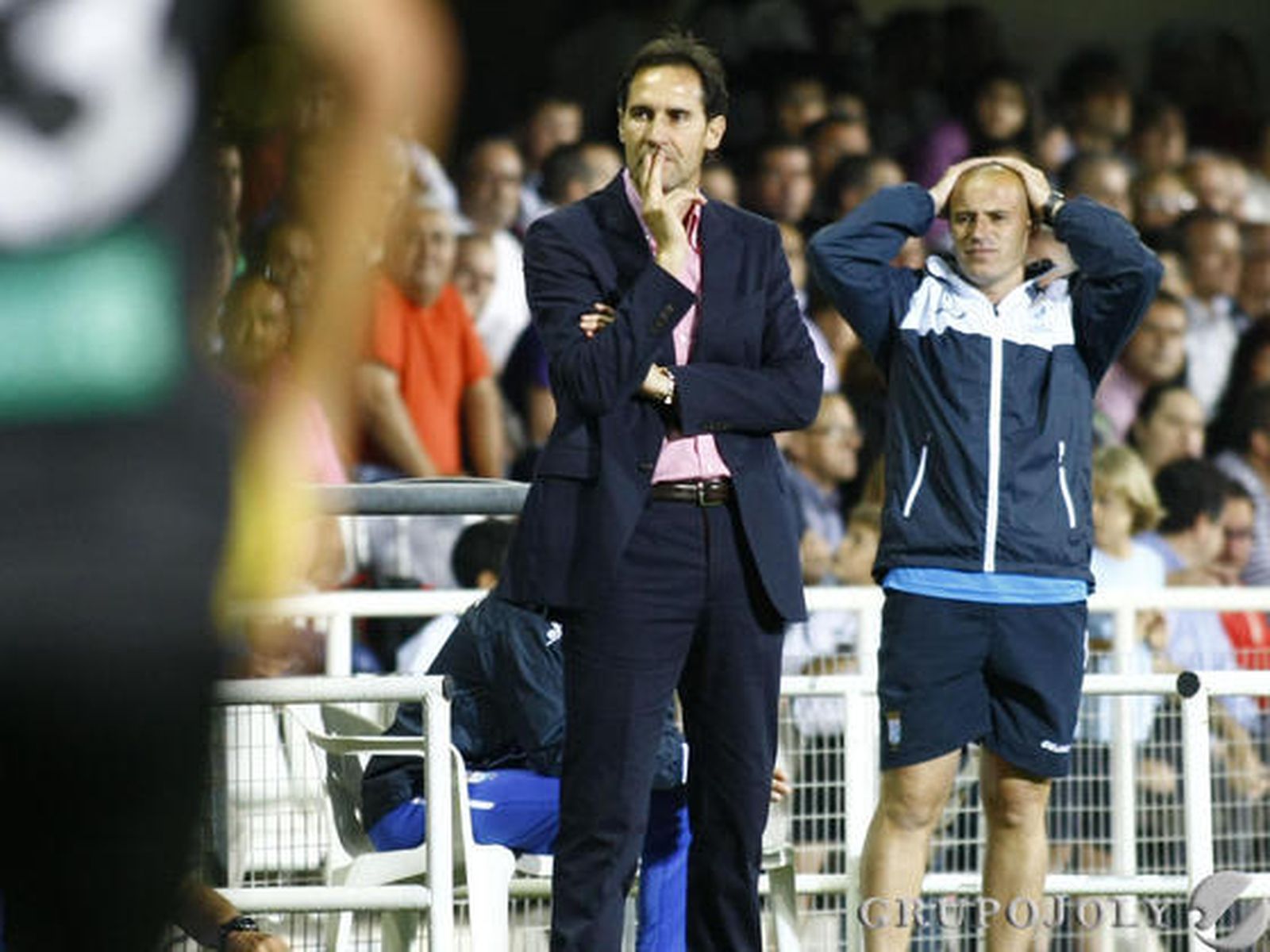 Moreno se muestra comedido mientras que Pablo Rodríguez se lamenta por una ocasión fallada.

Foto: lof