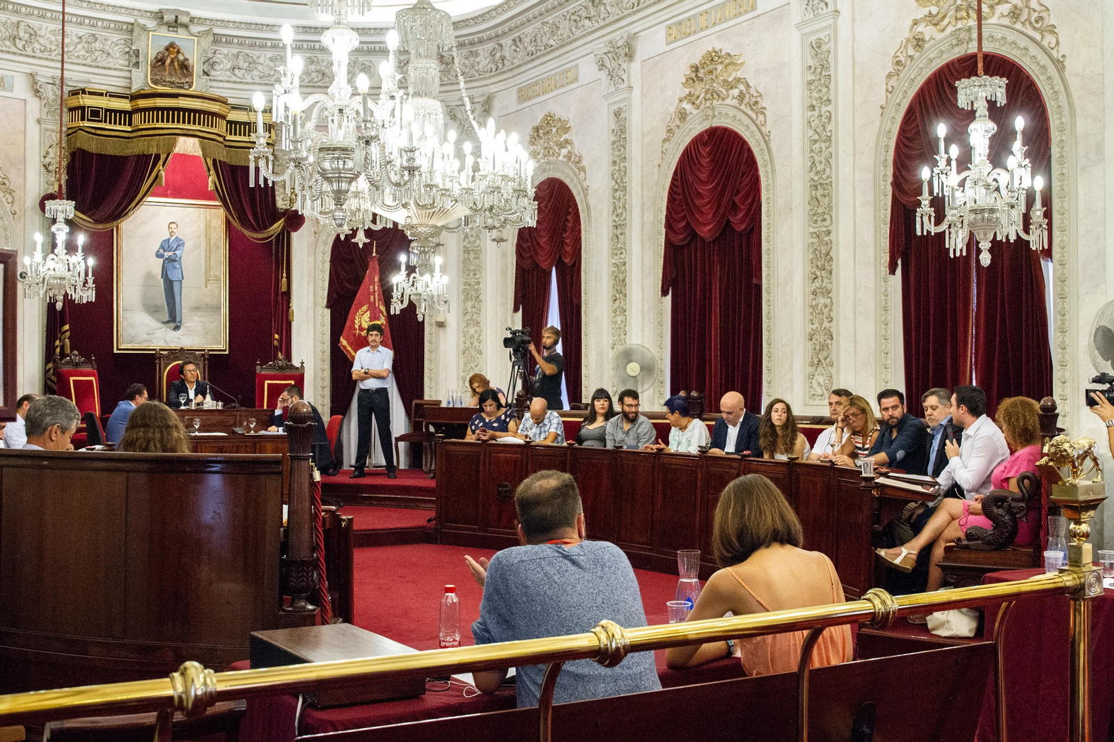Una imagen del Pleno extraordinario que tuvo lugar en la mañana de ayer.
