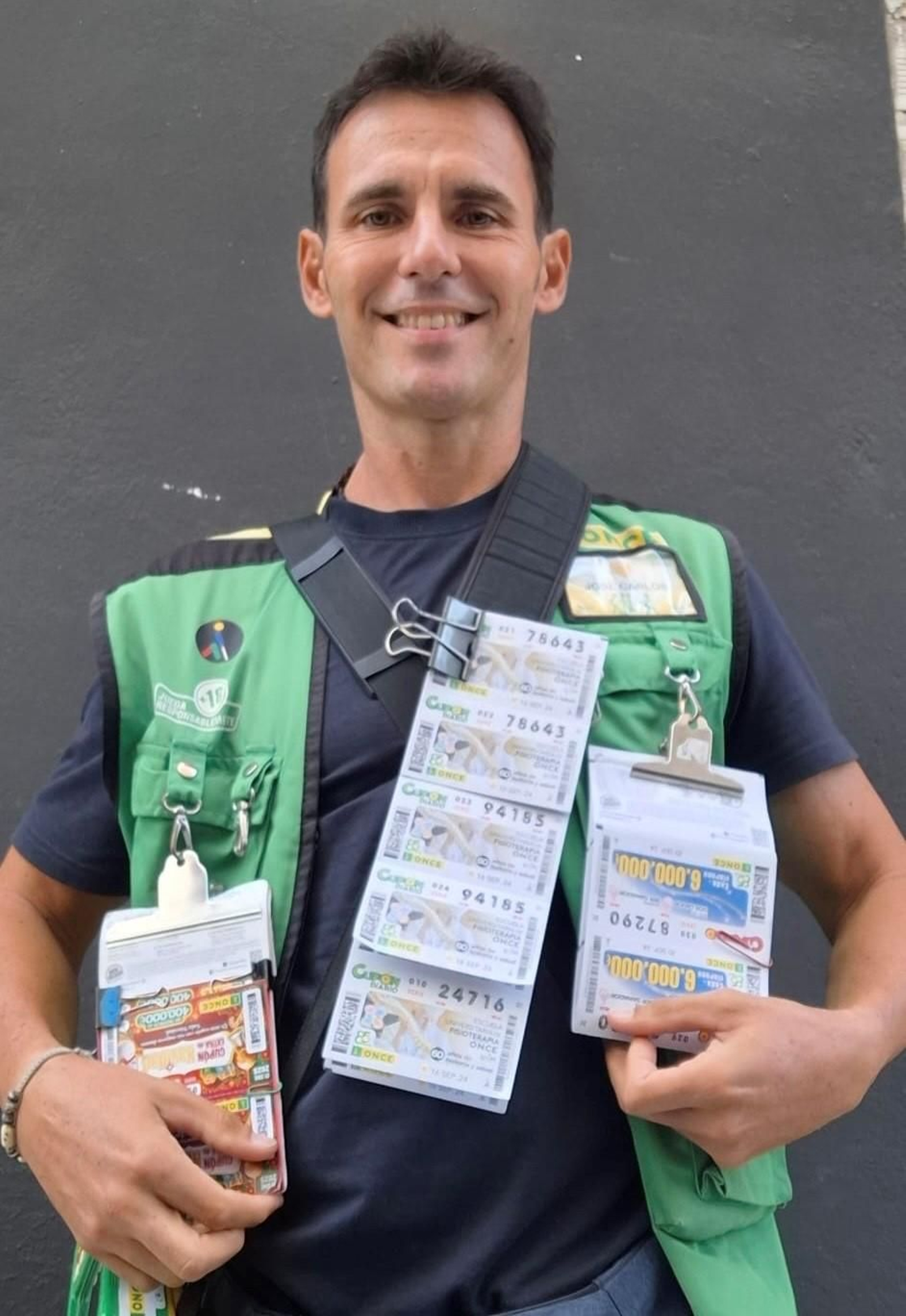 José Carlos Ruiz, vendedor de la ONCE en Málaga desde 2015 José Carlos Ruiz, vendedor de la ONCE en Málaga desde 2015
