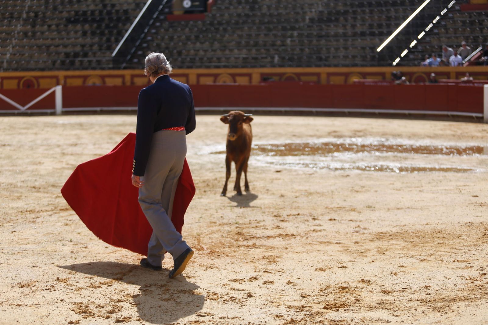 La clase magistral solidaria de Miguelete en la plaza de toros de Las Palomas de Algeciras, en imágenes