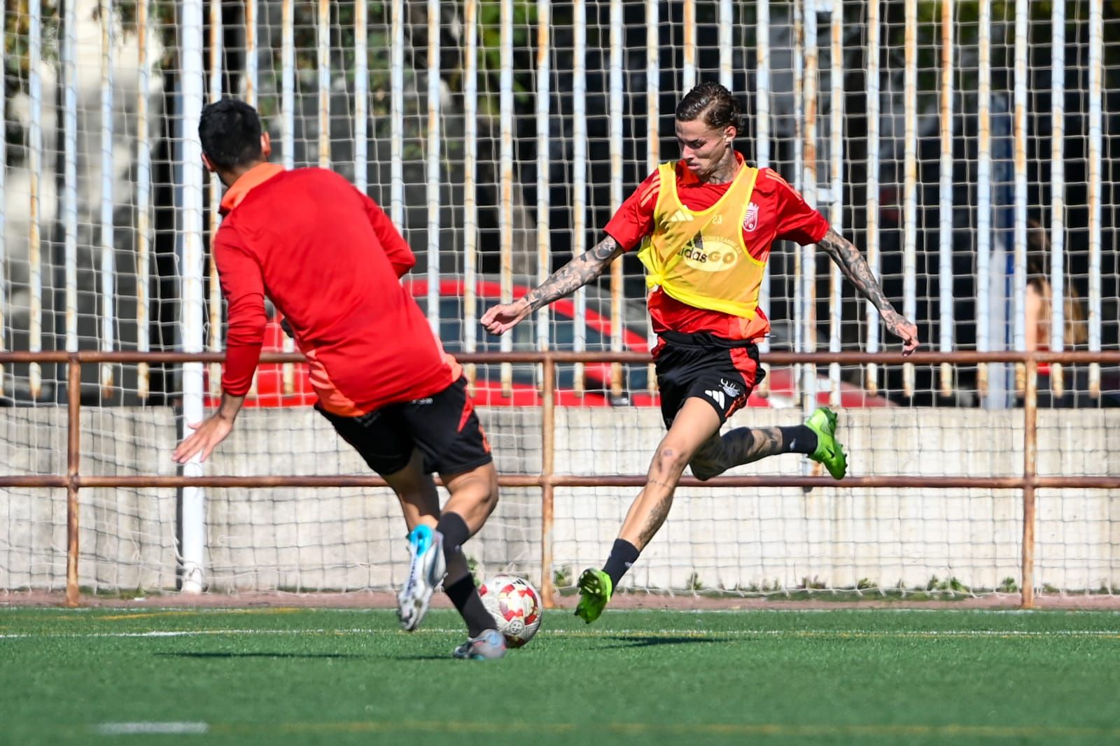 Imágenes del entrenamiento del Xerez CD en La Granja
