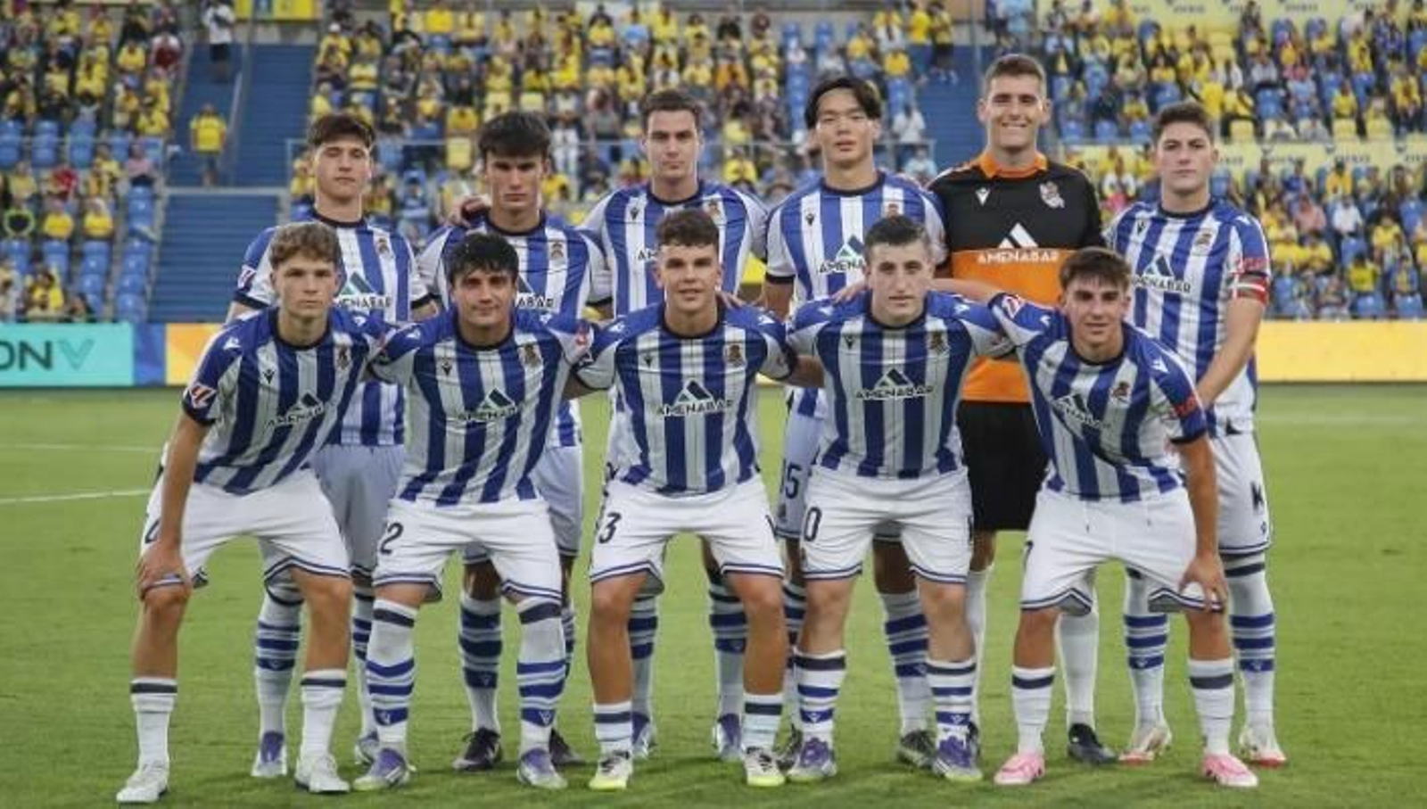 Alineación inicial de la Real Sociedad 'B' en su visita a la UD Las Palmas