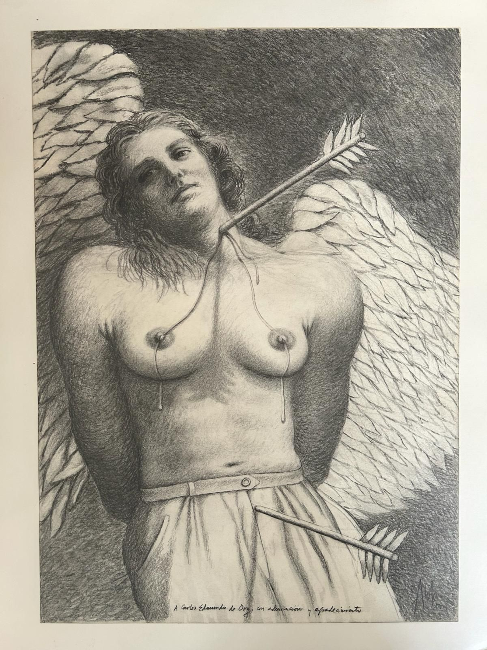 Obra de Luis Eduardo Aute dedicada a Ory que ha aparecido en el archivo del poeta gaditano. Obra de Luis Eduardo Aute dedicada a Ory que ha aparecido en el archivo del poeta gaditano.
