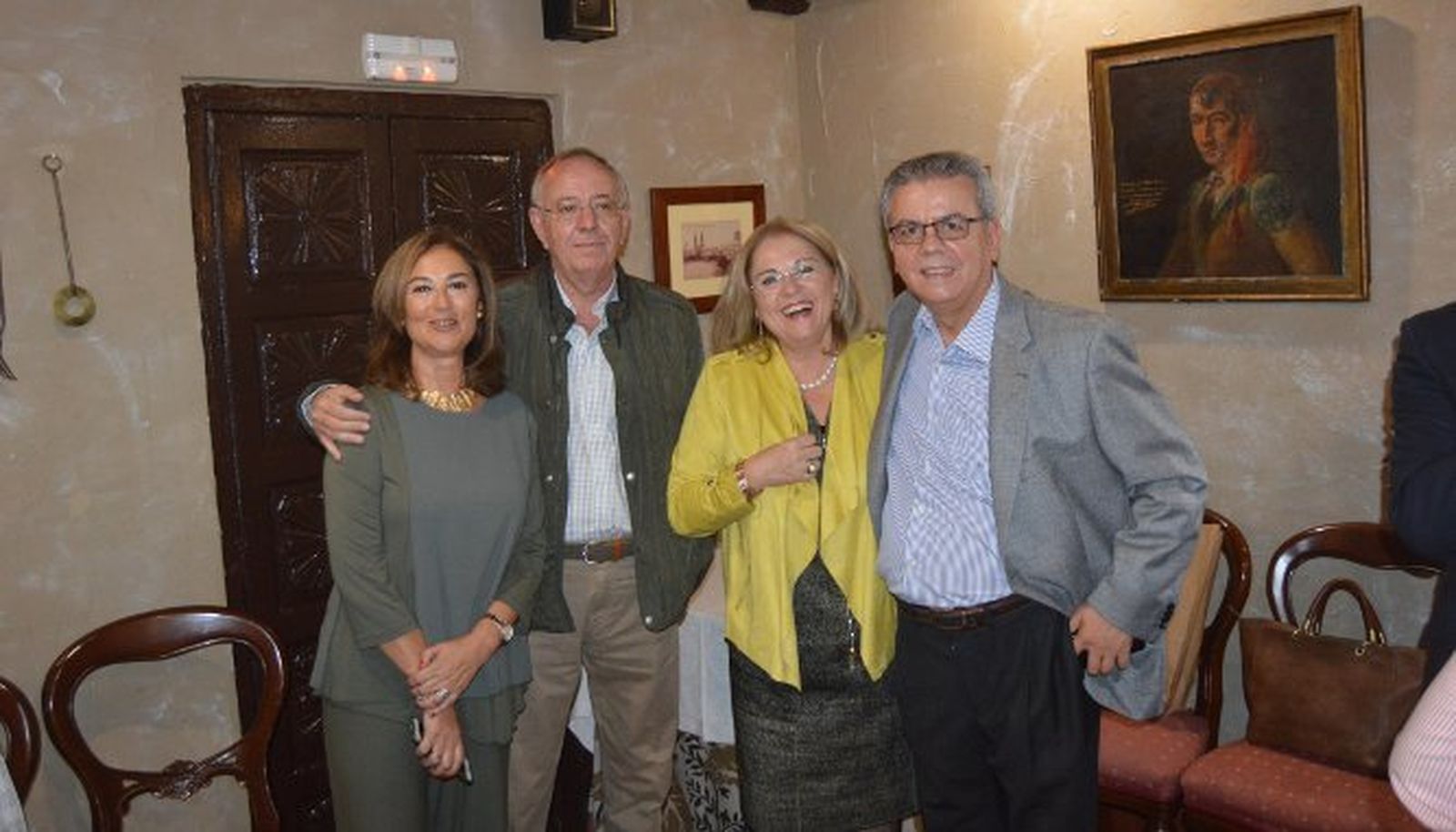 Ascensión Moreno, Fidel Chacartegui, Pino Curbelo y Luis Escobar, en la celebración.