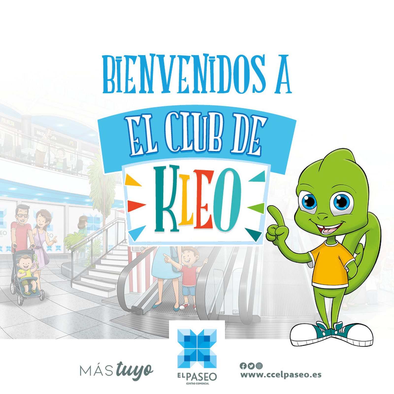 El Paseo presenta a su nueva mascota, el camaleón Kleo.