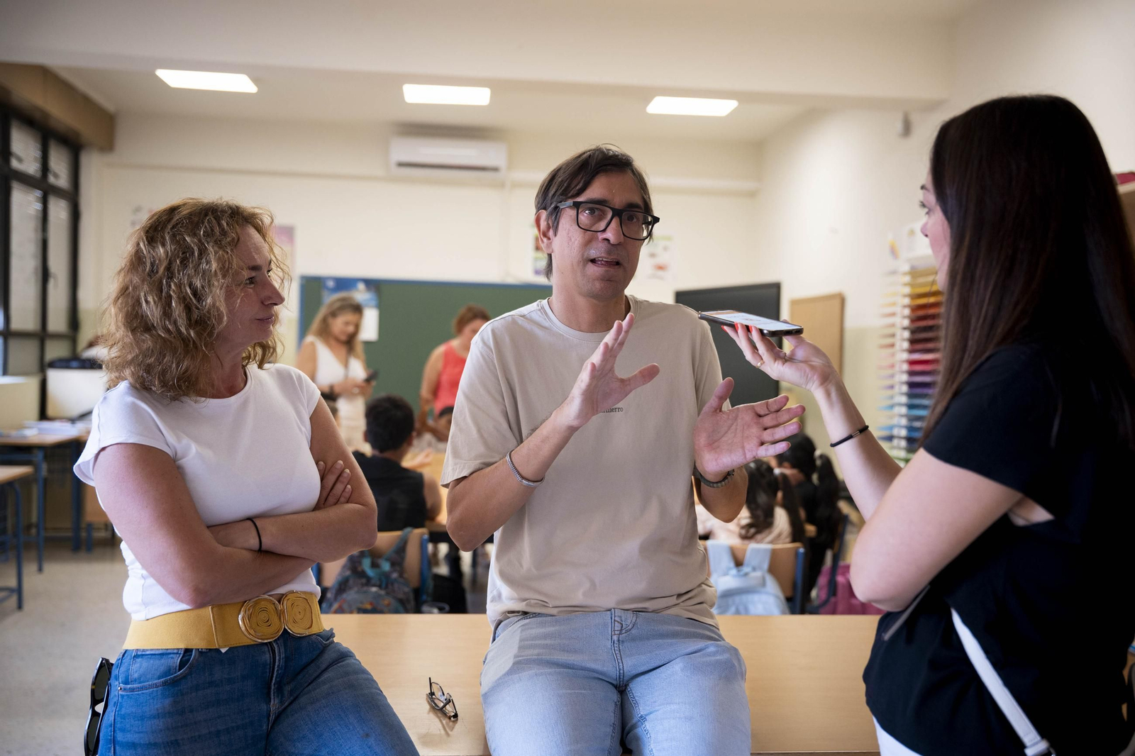 Primer día de colegio en el CEIP San Valentín de Almería, en imágenes