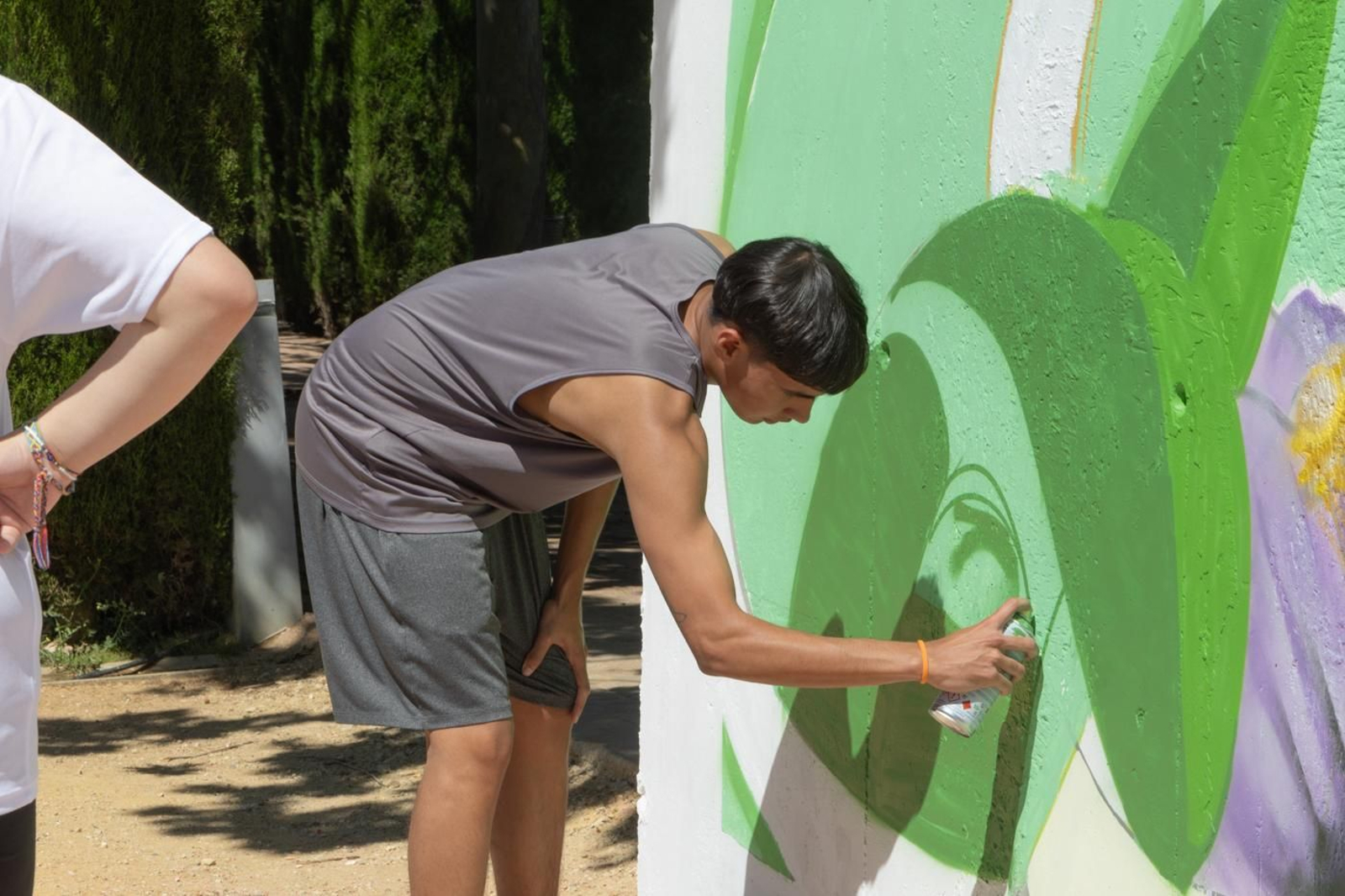 Así ha quedado el mural 'Pintando por Jaén' en el Parque Andrés de Vandelvira