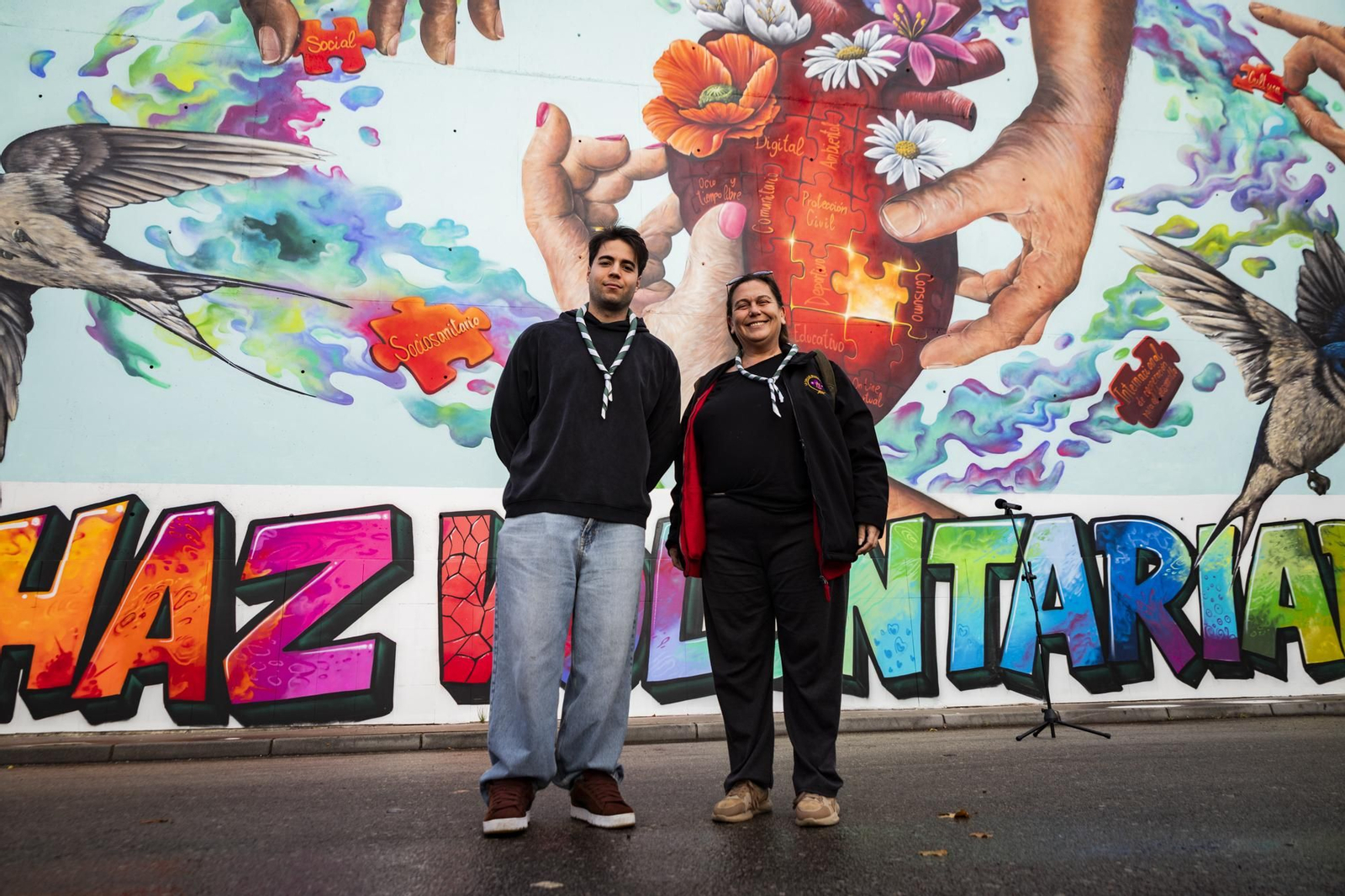 Inauguración del mural del Voluntariado en Jerez