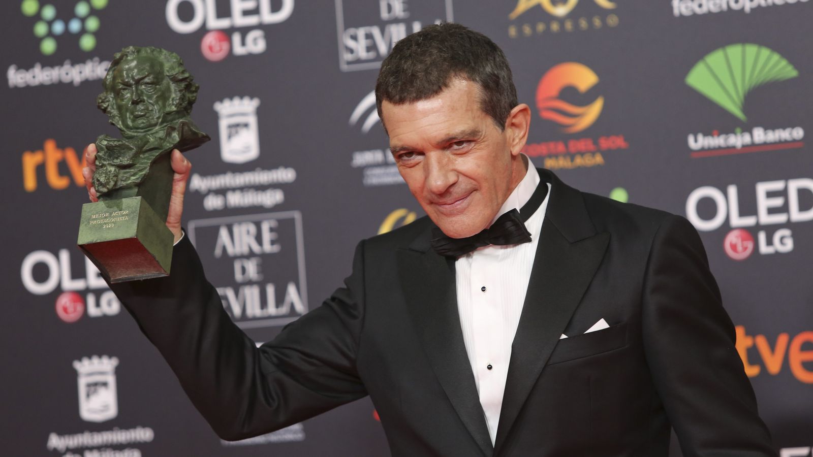 El actor posa en la gala de los Goya celebrada en Málaga en enero.