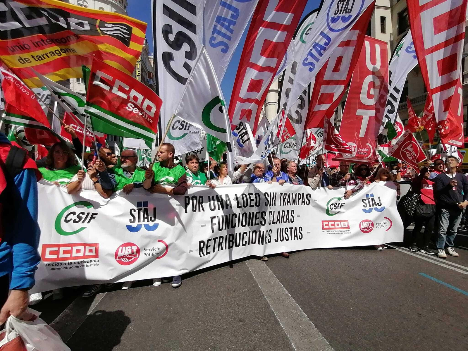 Huelga de los funcionarios de Justicia en Huelva