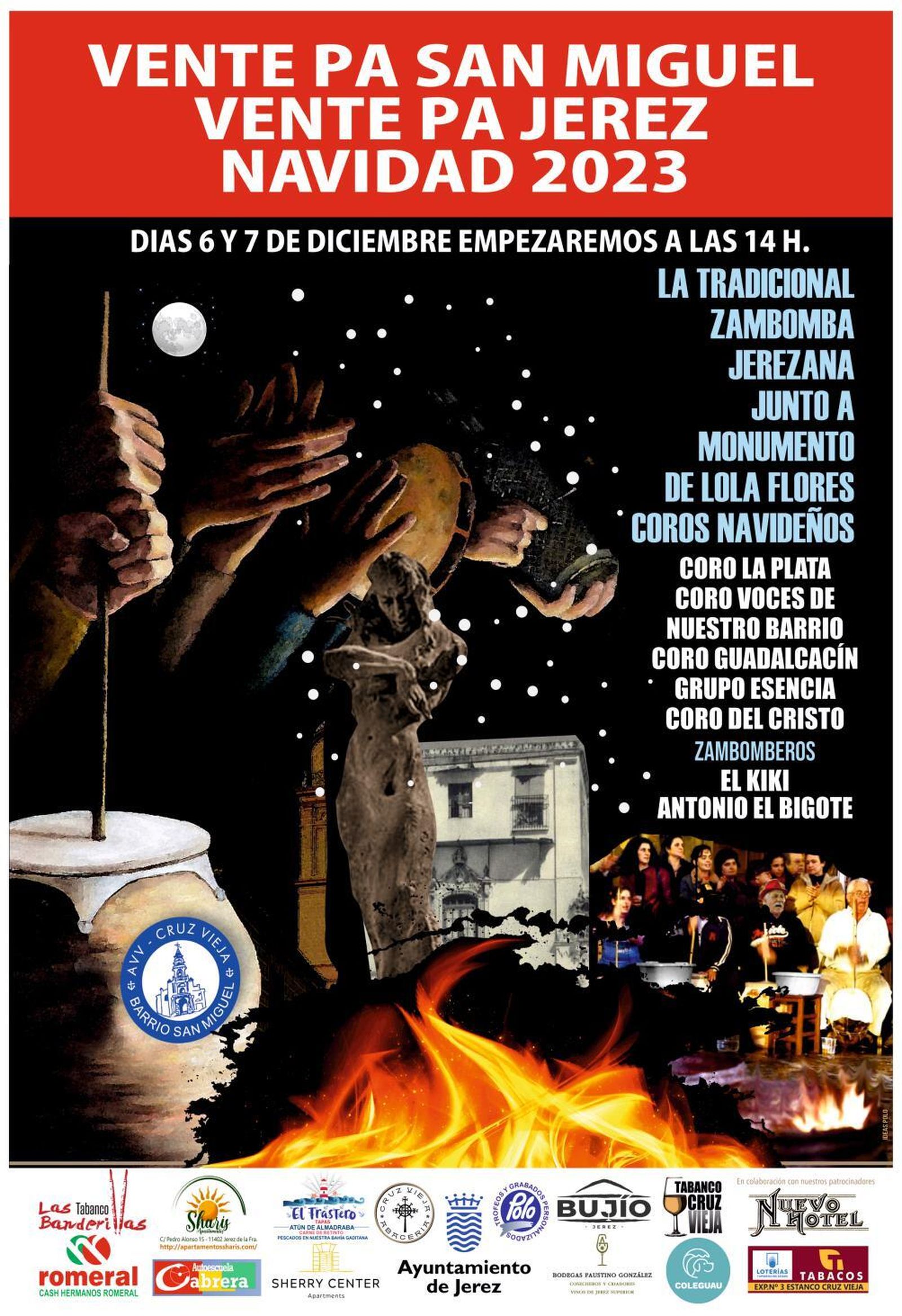 Cartel zambombas San Miguel.