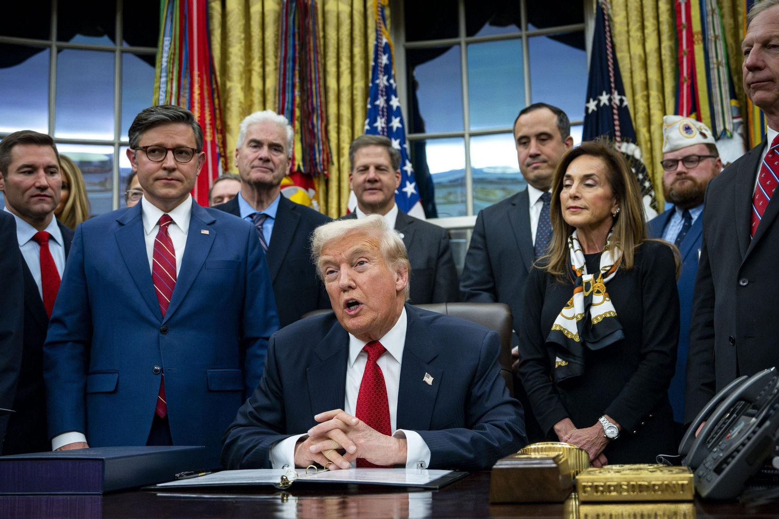 El presidente de Estados Unidos, Donald Trump, habla tras firmar el paquete de medidas para reabrir el Gobierno.