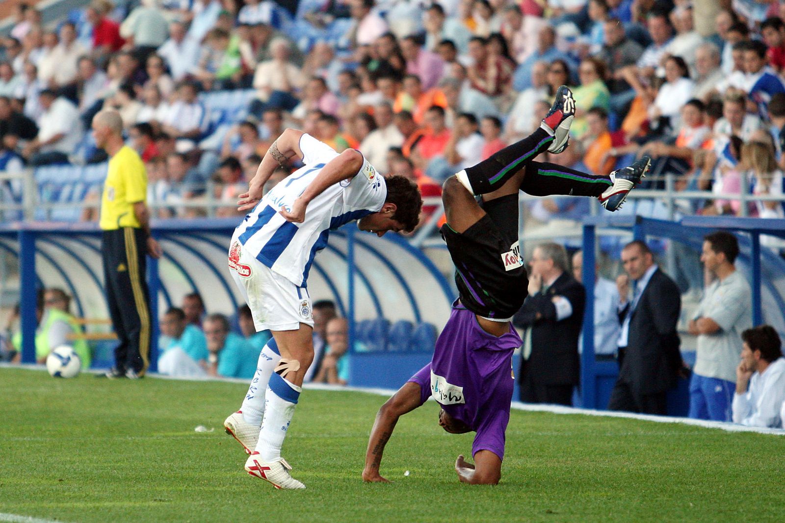 Eliseu, en un Recreativo-Málaga.
