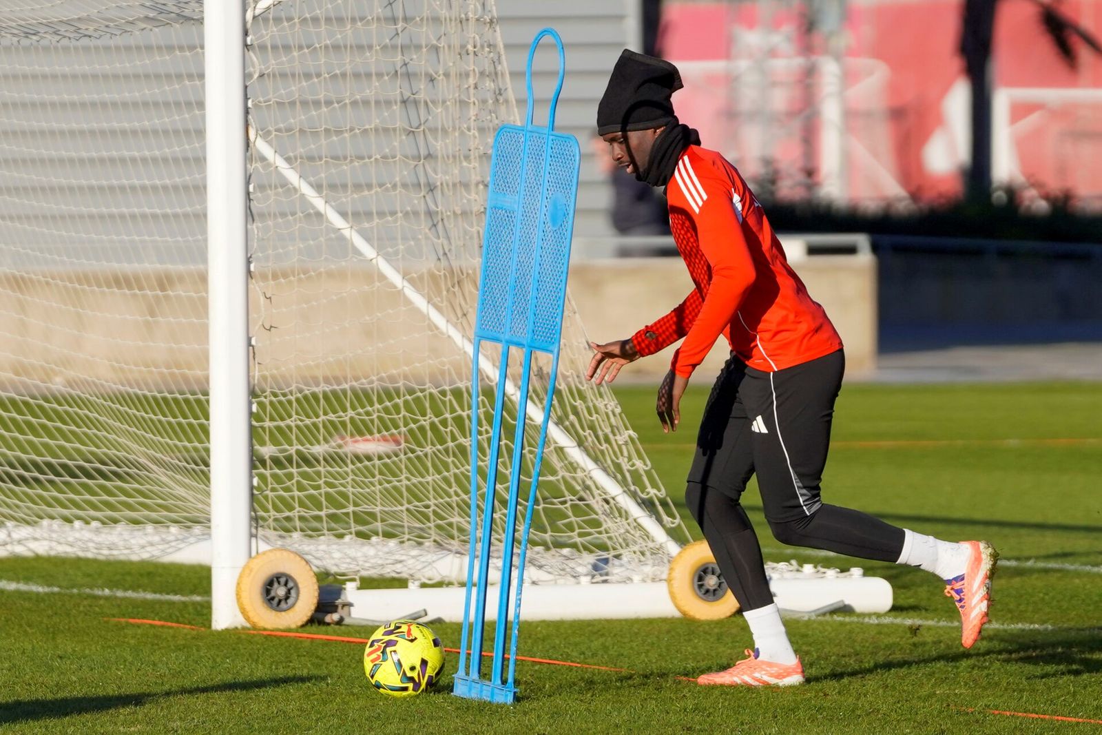 Nianzou, en el entrenamiento del Sevilla