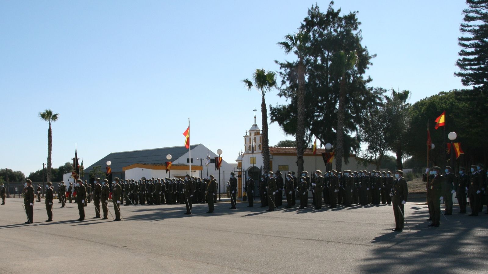 Parada militar celebrada el Regimiento de Artillería de Costa número 4 con motivo de la festividad de su patrona, Santa Bárbara.