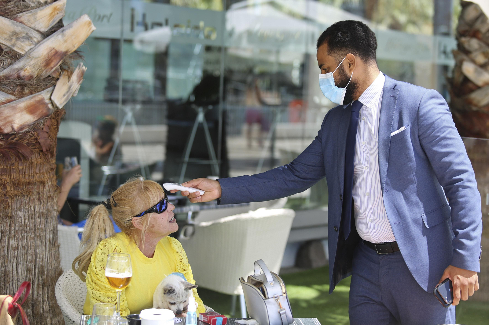 El Muelle Uno y el  Palmeral en el primer día de la fase 1.