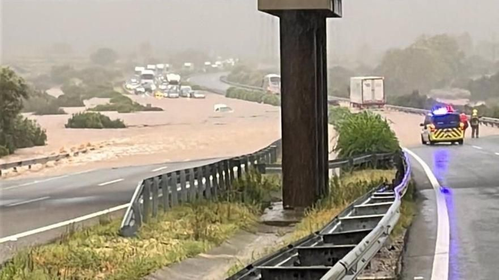 Imágenes de la inundación en la zona de la Amposta