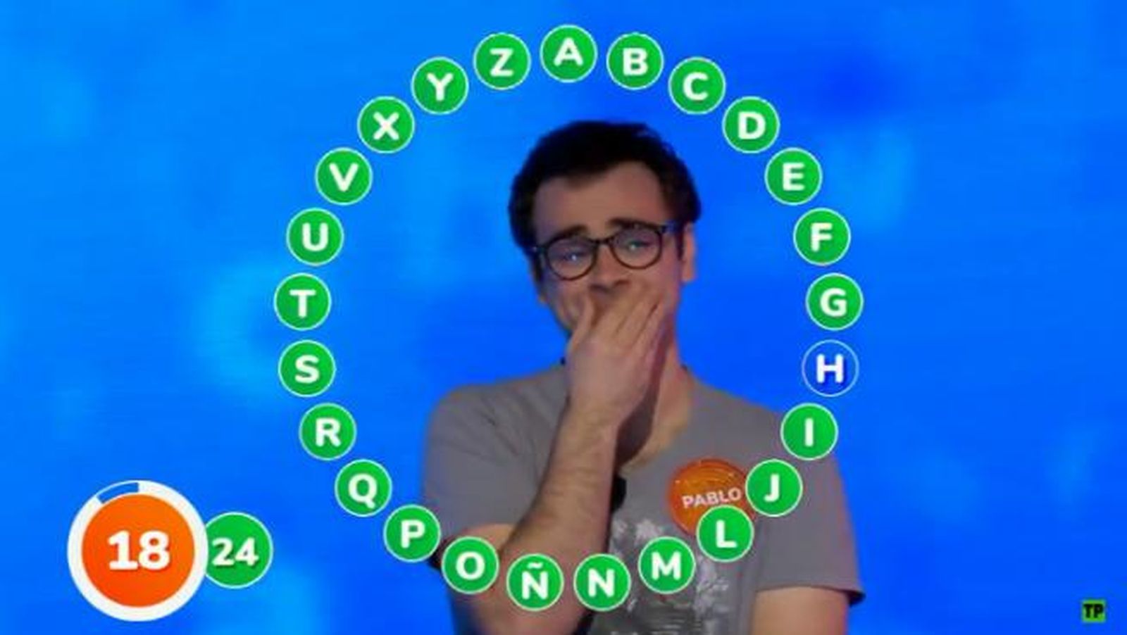 Pablo Díaz en el 'Pasapalabra' de hoy