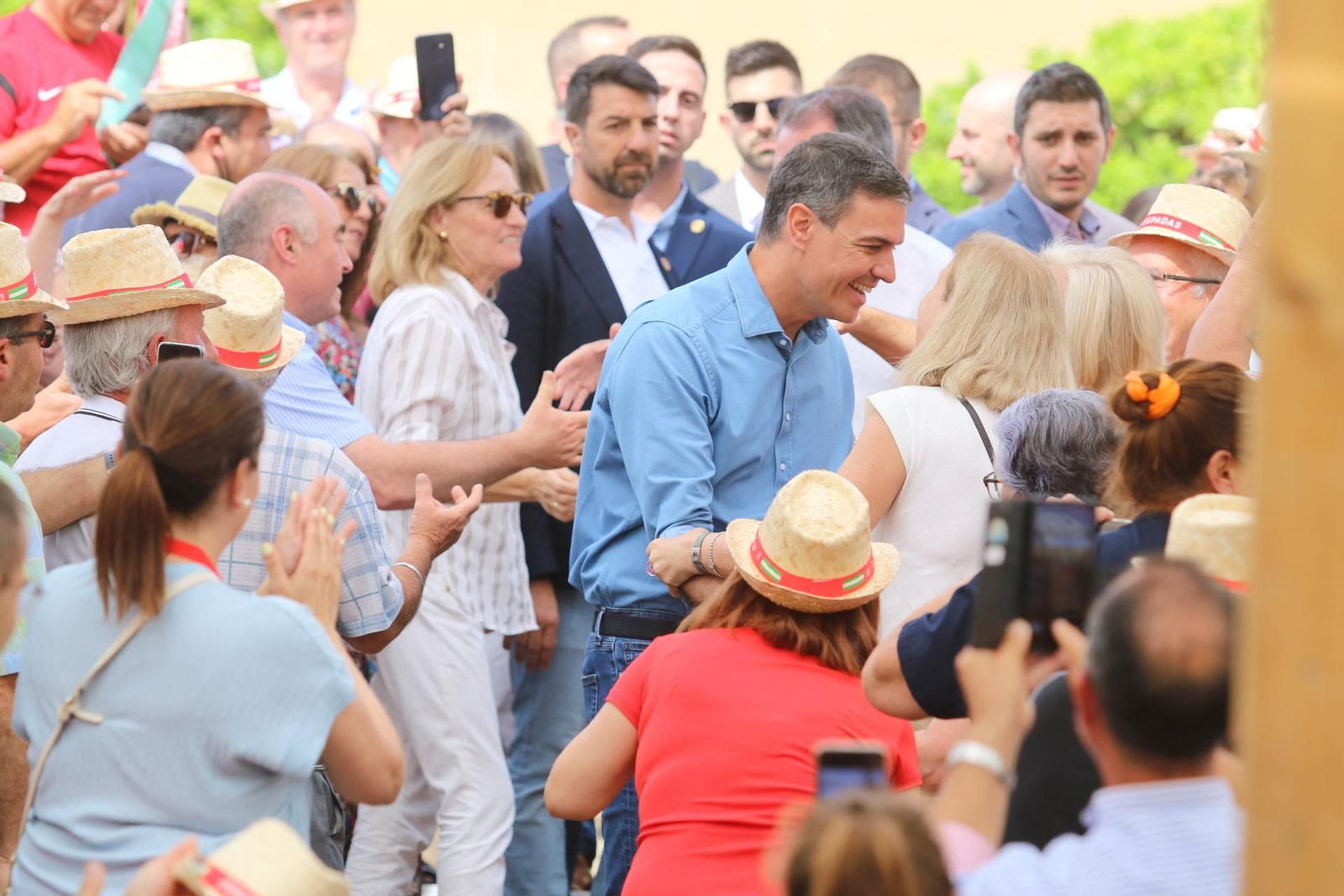 Pedro Sánchez en un acto de campaña electoral.