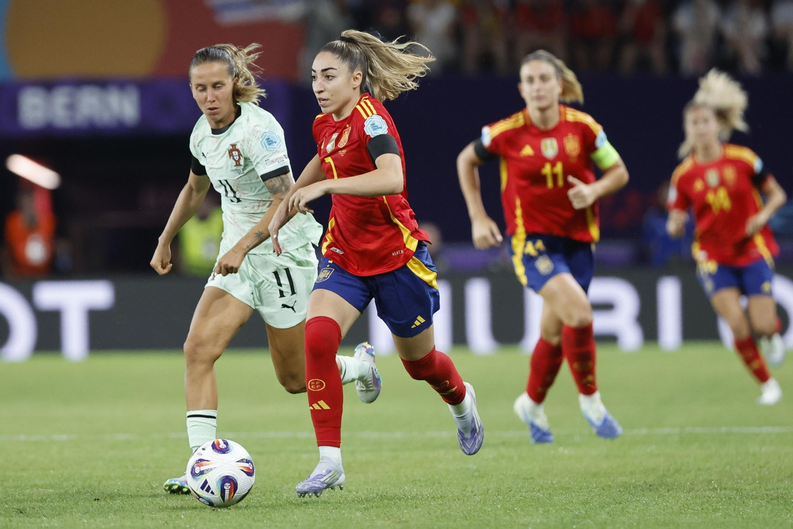 Las fotos del España - Portugal en la Eurocopa femenina