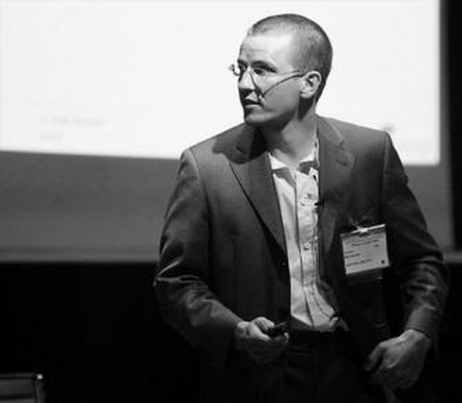 El investigador Florien Michahelles, ayer, durante su ponencia en el Palacio de Ferias de Málaga.