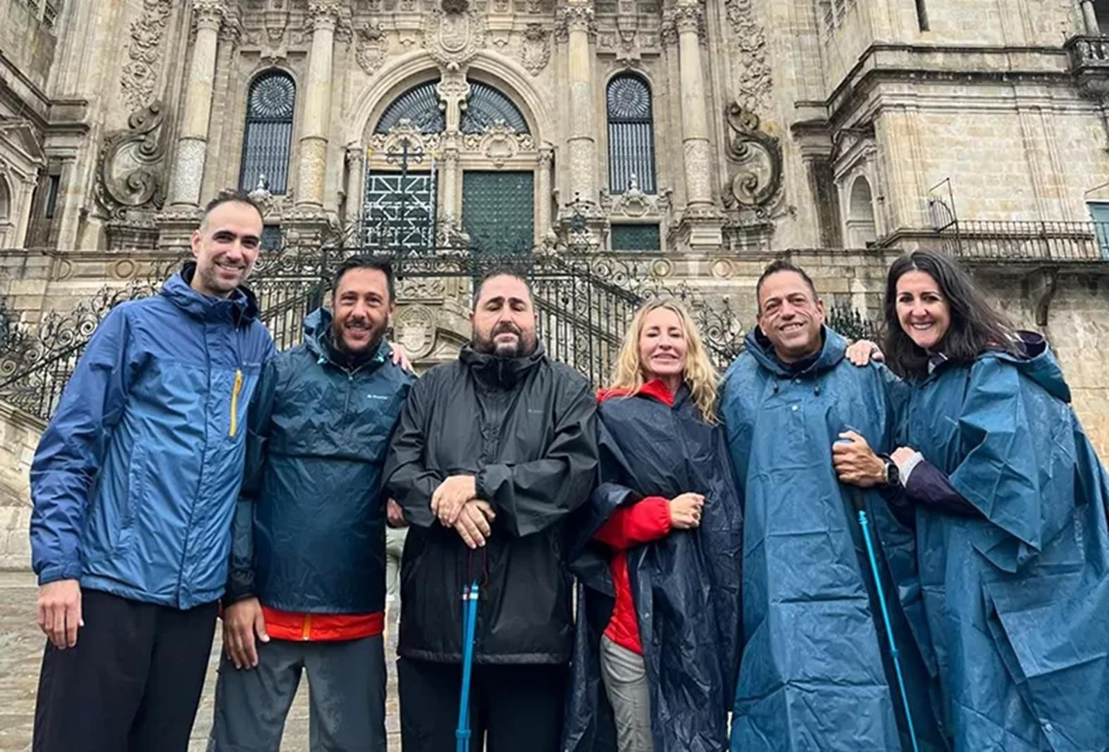 Algunos de los integrantes de la expedición al Camino de Santiago realizada por la Asociación Malagueña de Hemofilia.