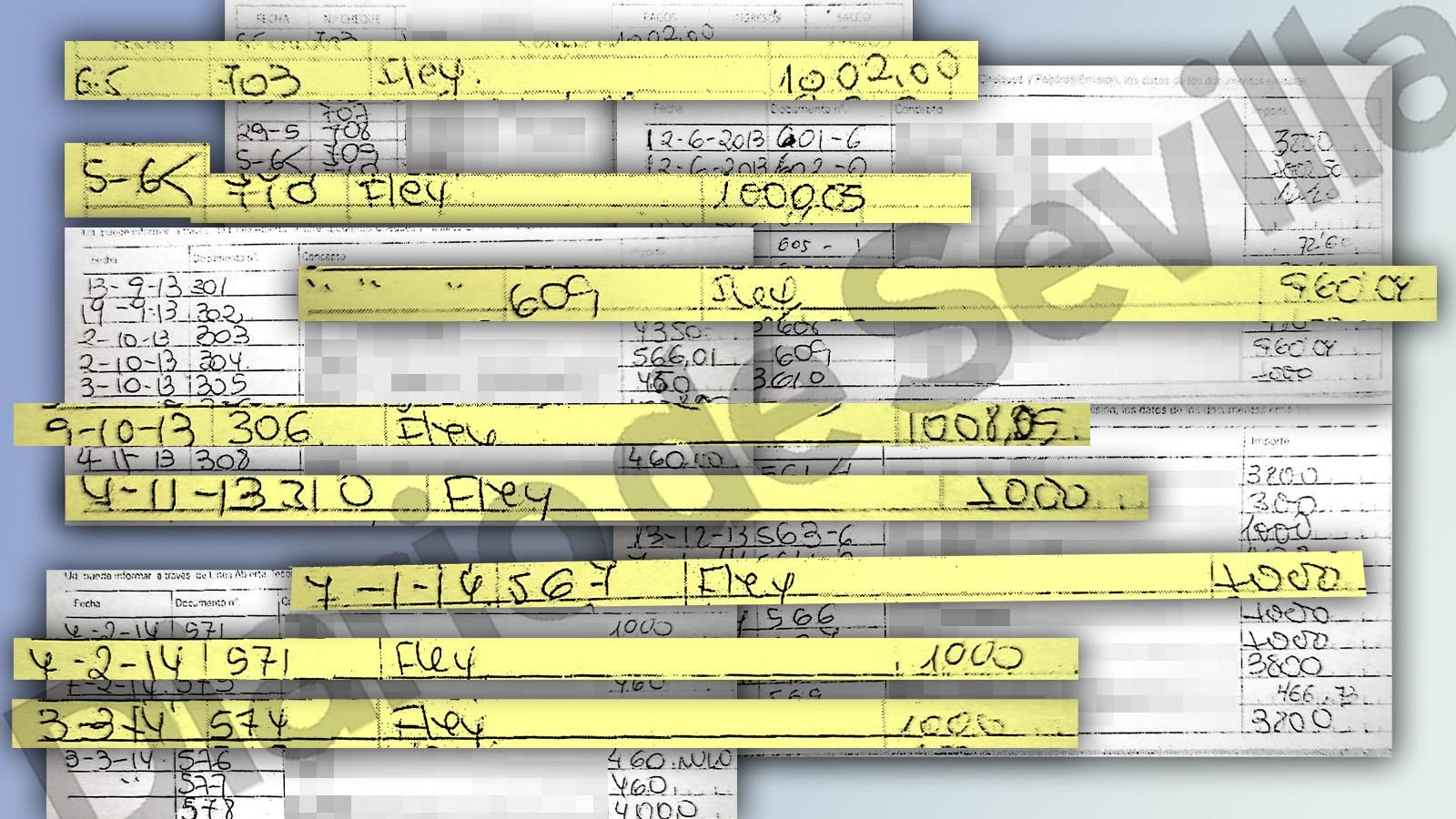 Cheques a nombre de Asunción Fley.