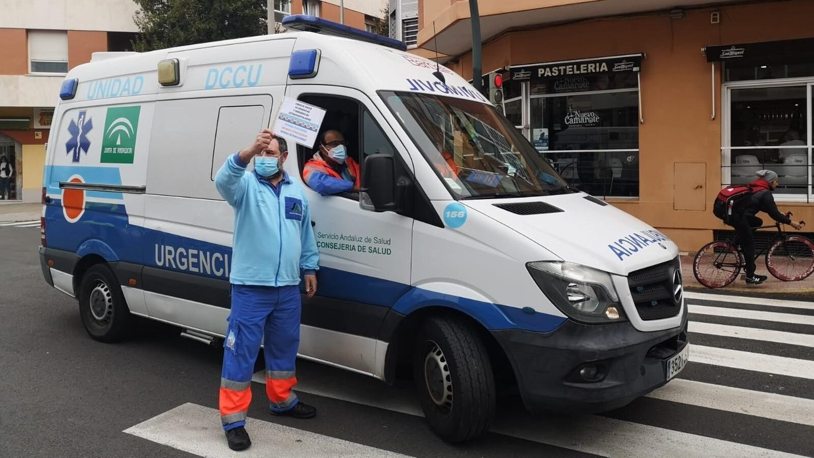 Protesta de los profesionales del Servicio de Urgencias y Emergencias extrahospitalarias del SAS.
