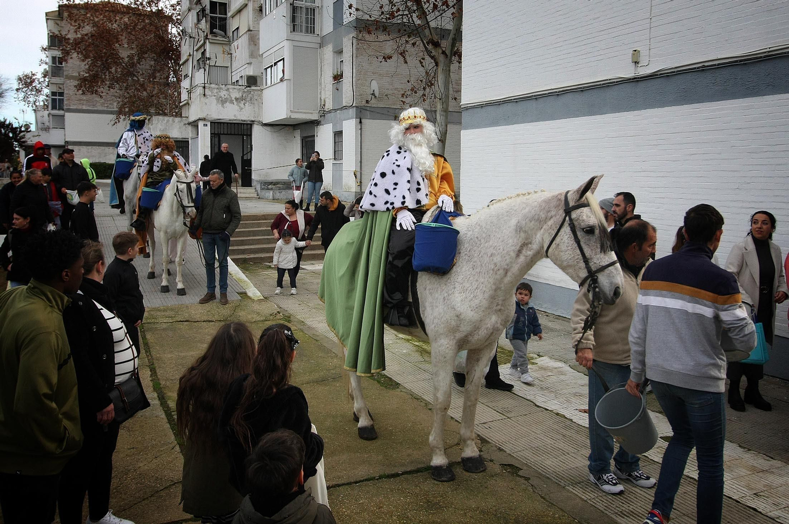 Imágenes de los Reyes Magos en la barriada de la Hispanidad
