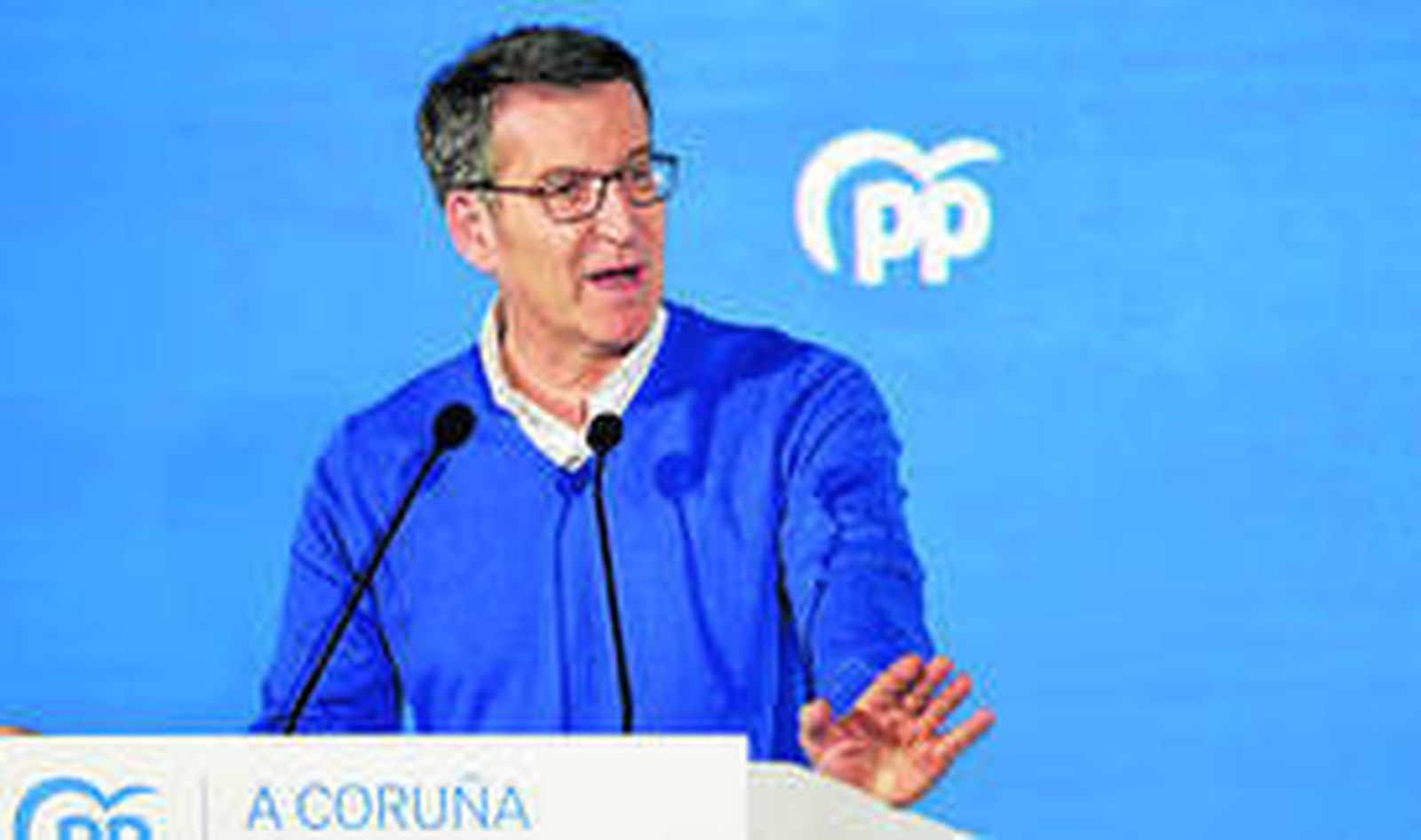 Alberto Núñez Feijóo, este sabado en un acto público.