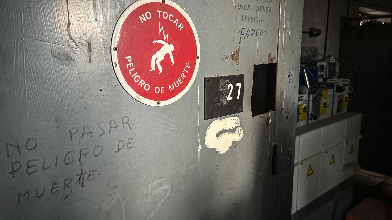 Interior de un transformador en la zona Norte