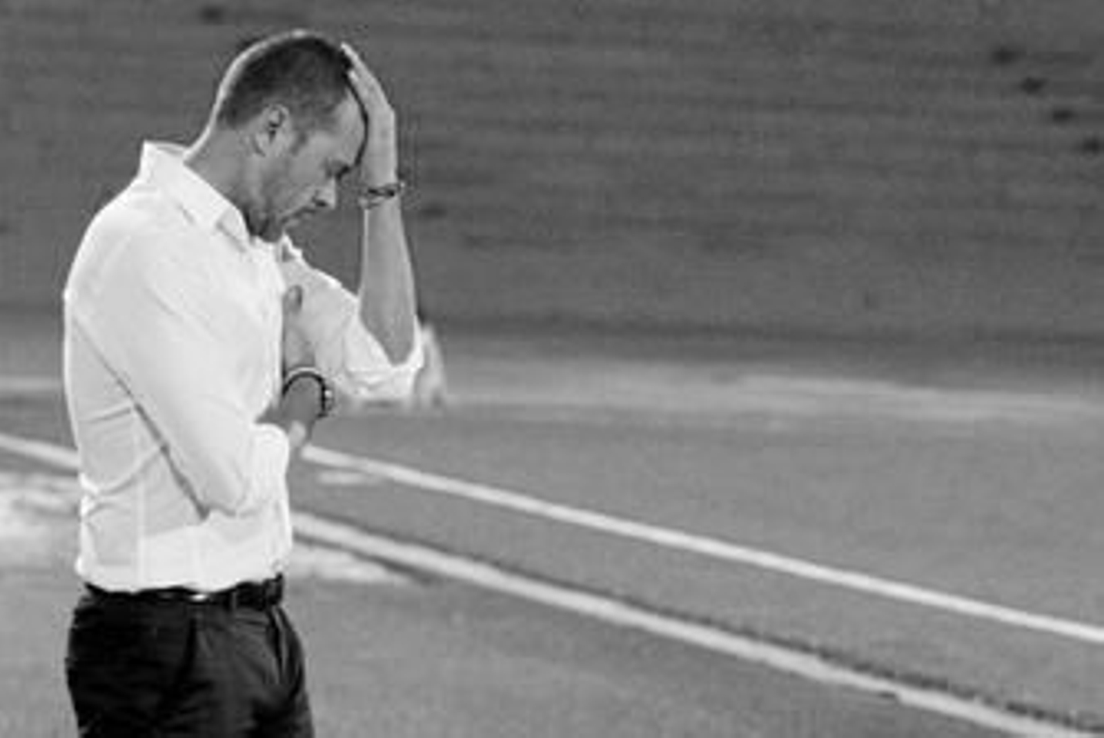 Yiyi se lamenta por un gol recibido ayer en La Línea.