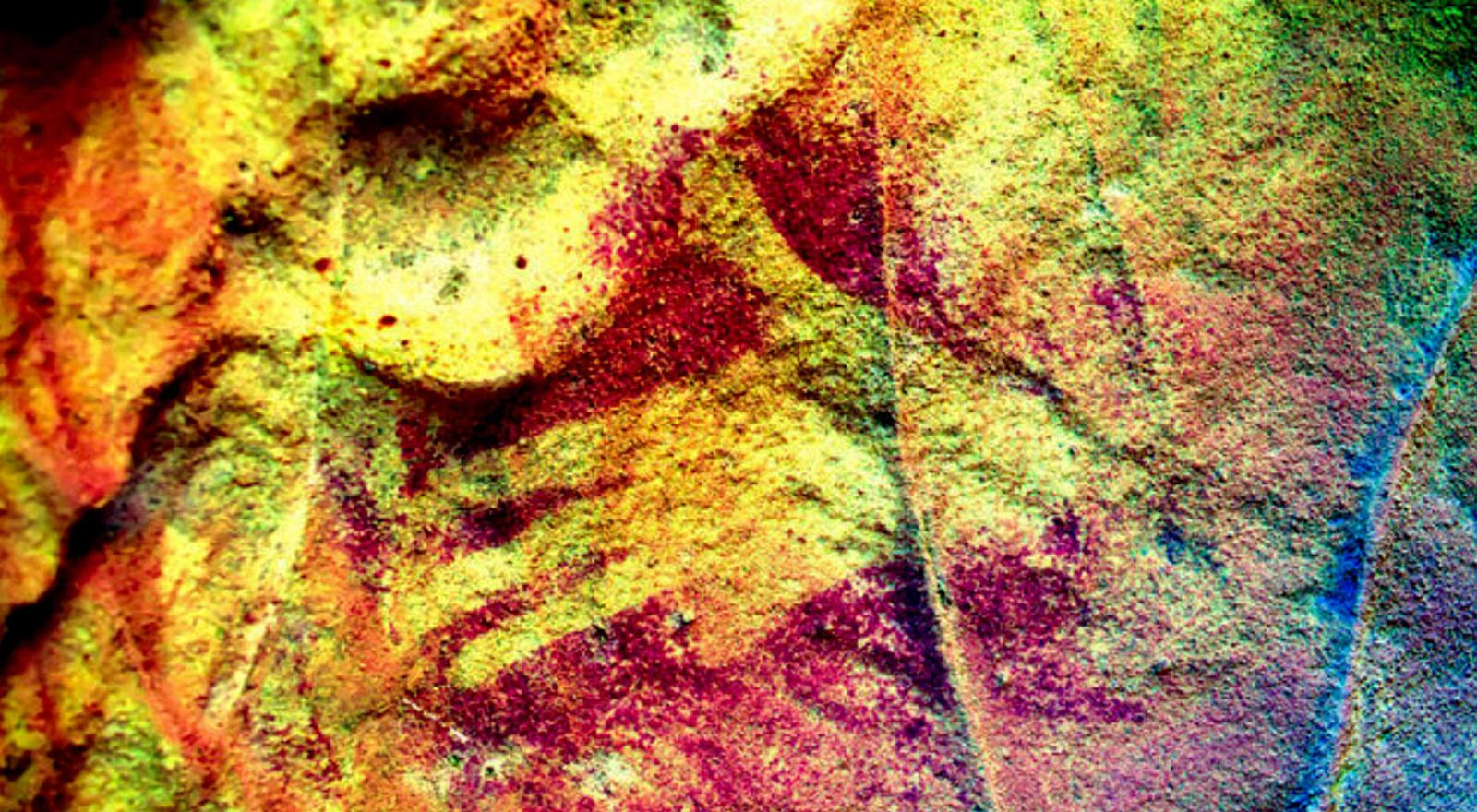 Una de las manos en negativo halladas en el abrigo de la Abejera II.