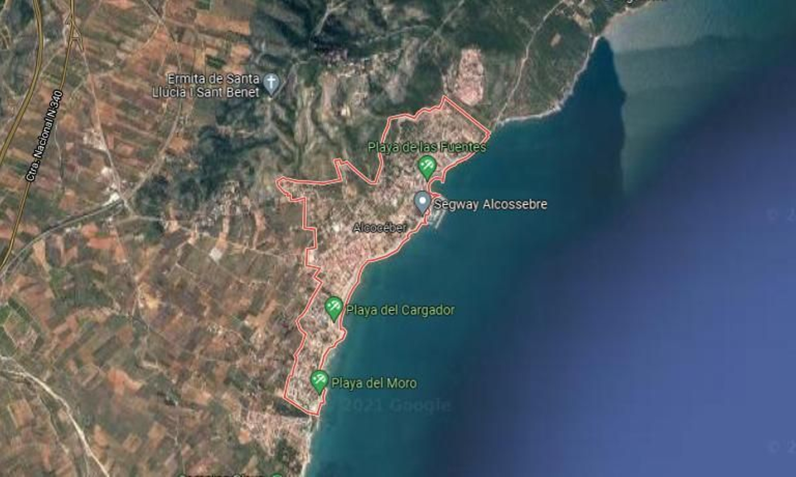 Mapa de Alcossebre, Castellón