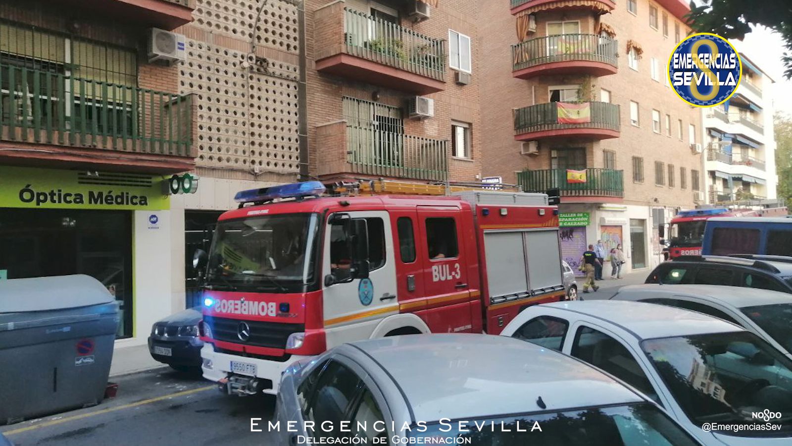 Hospitalizada una mujer por inhalacion de humos en su vivienda de Leon XIII