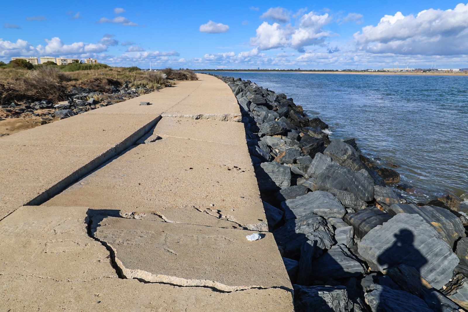 Fotos de la playa de Punta Umbría tras las últimas borrascas