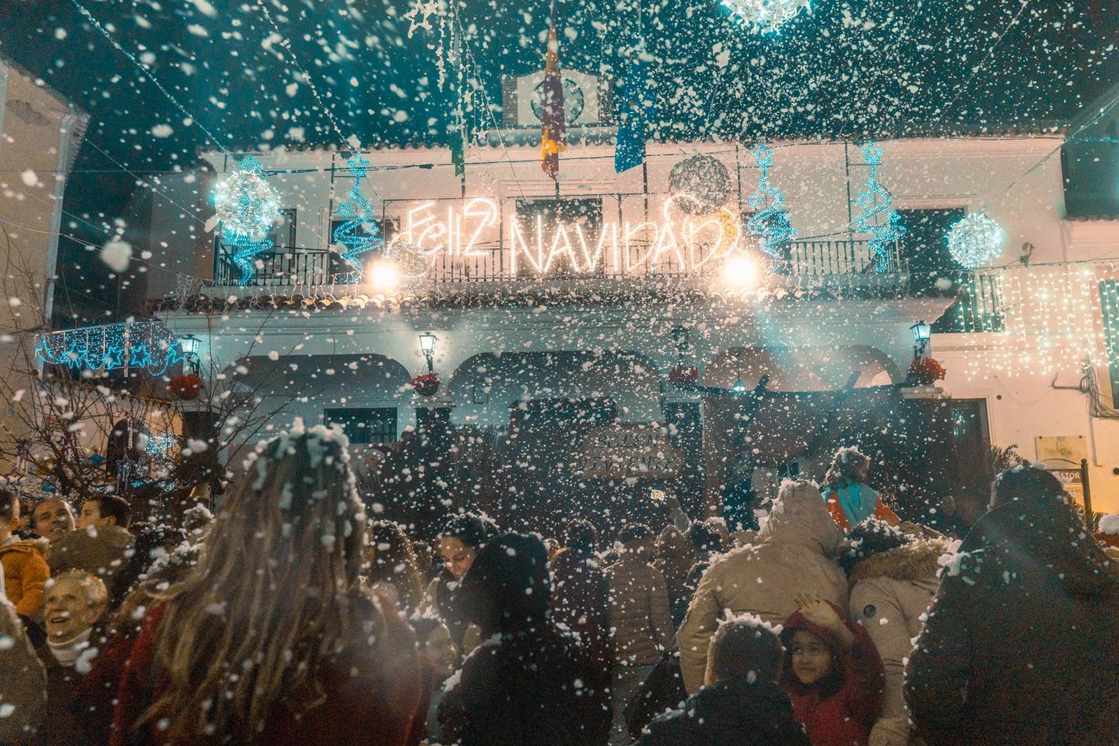 Nevada artificial en El Gastor