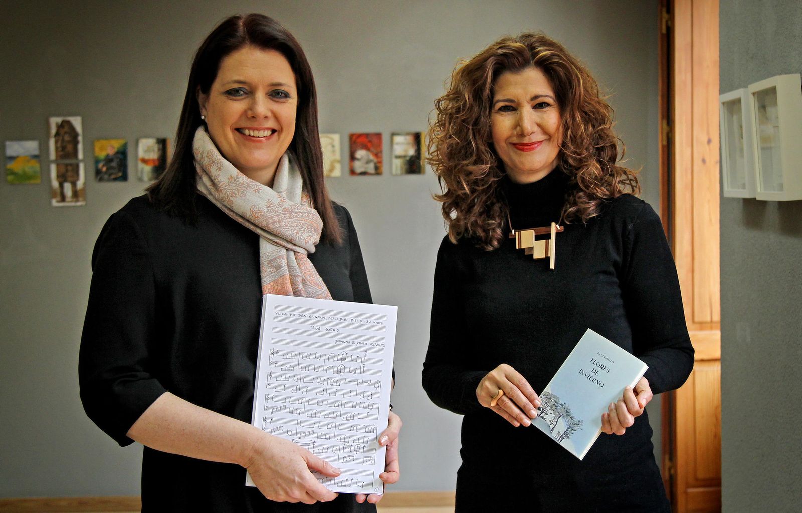 Johanna Raymont y Pilar Roselló ayer en la sala 'ArteaDiario' tras la entrevista.