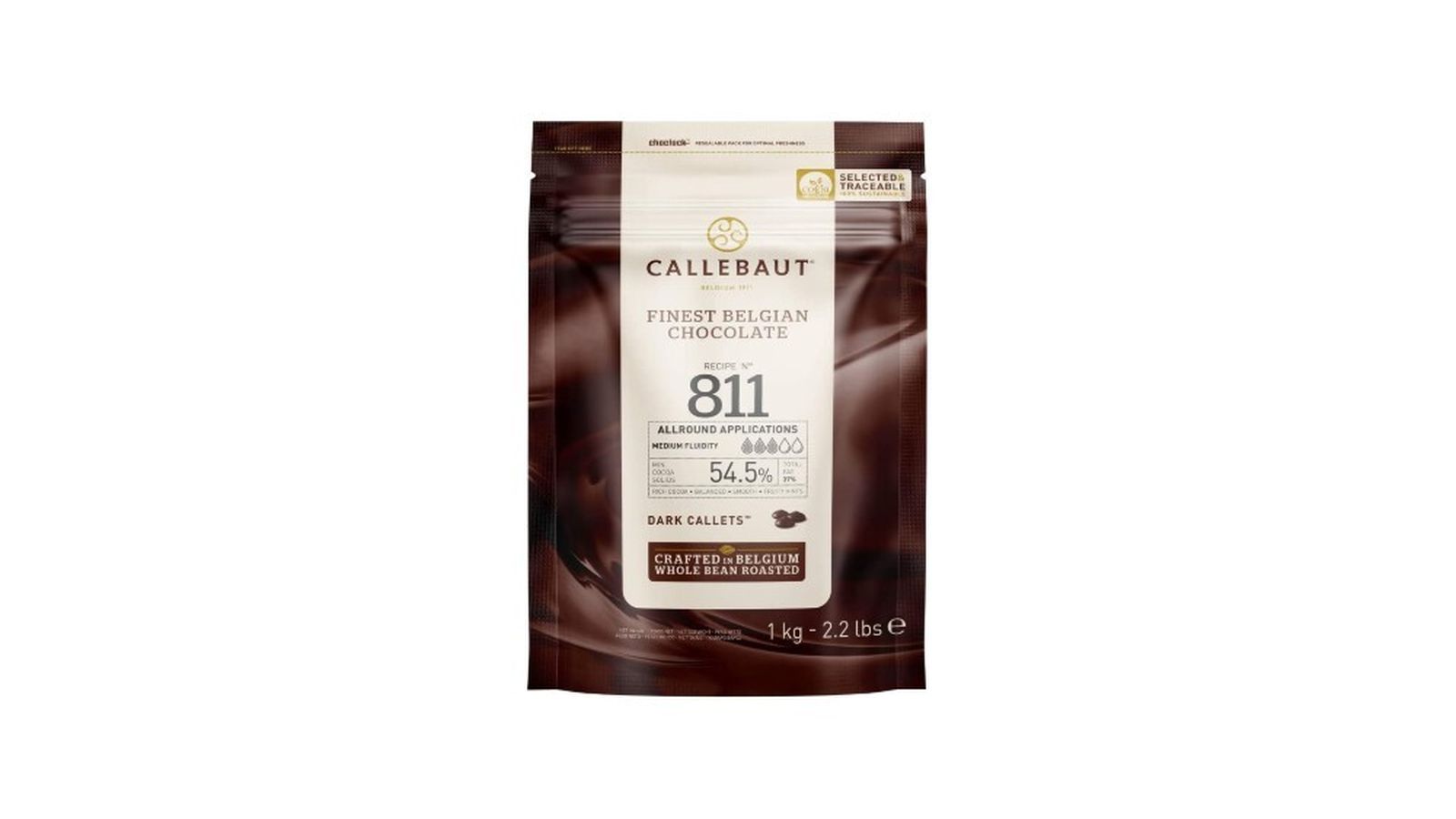 Callebaut 54% pepitas de Chocolate Negro