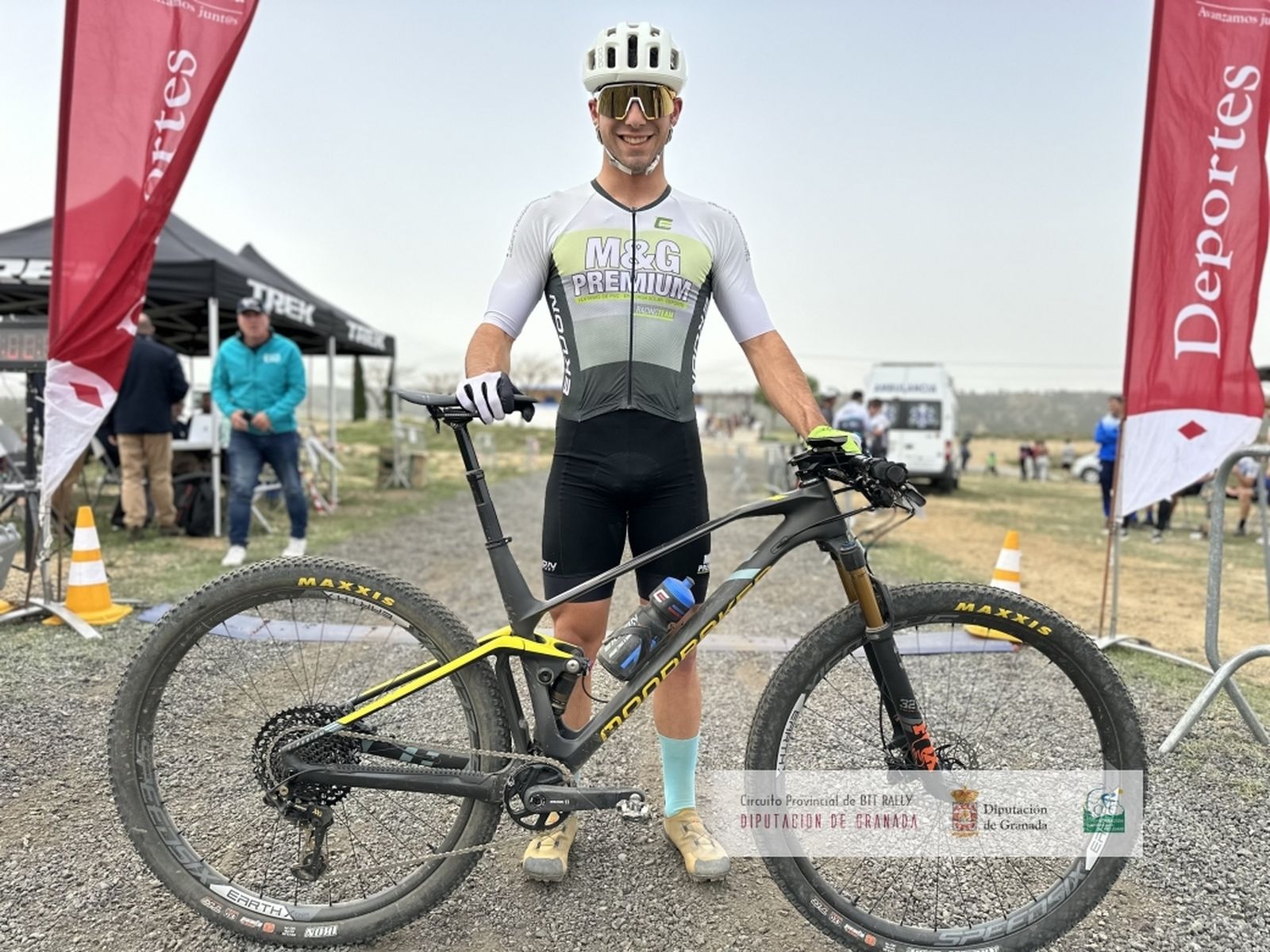 Miguel Carmona tras la llegada a meta