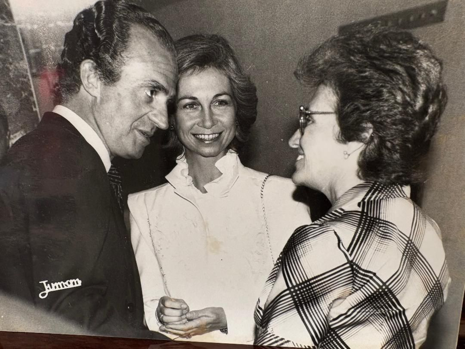 Lalo Grosso con los reyes de España Juan Carlos de Borbón y Sofía de Grecia en uno de su encuentros.