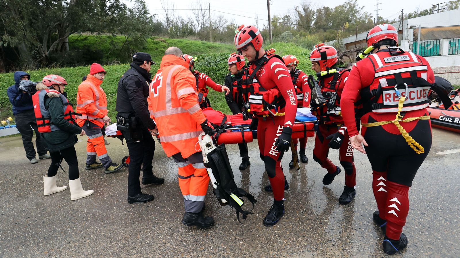 Imágenes del paseo rural por Jerez en el estreno de la borrasca Marta
