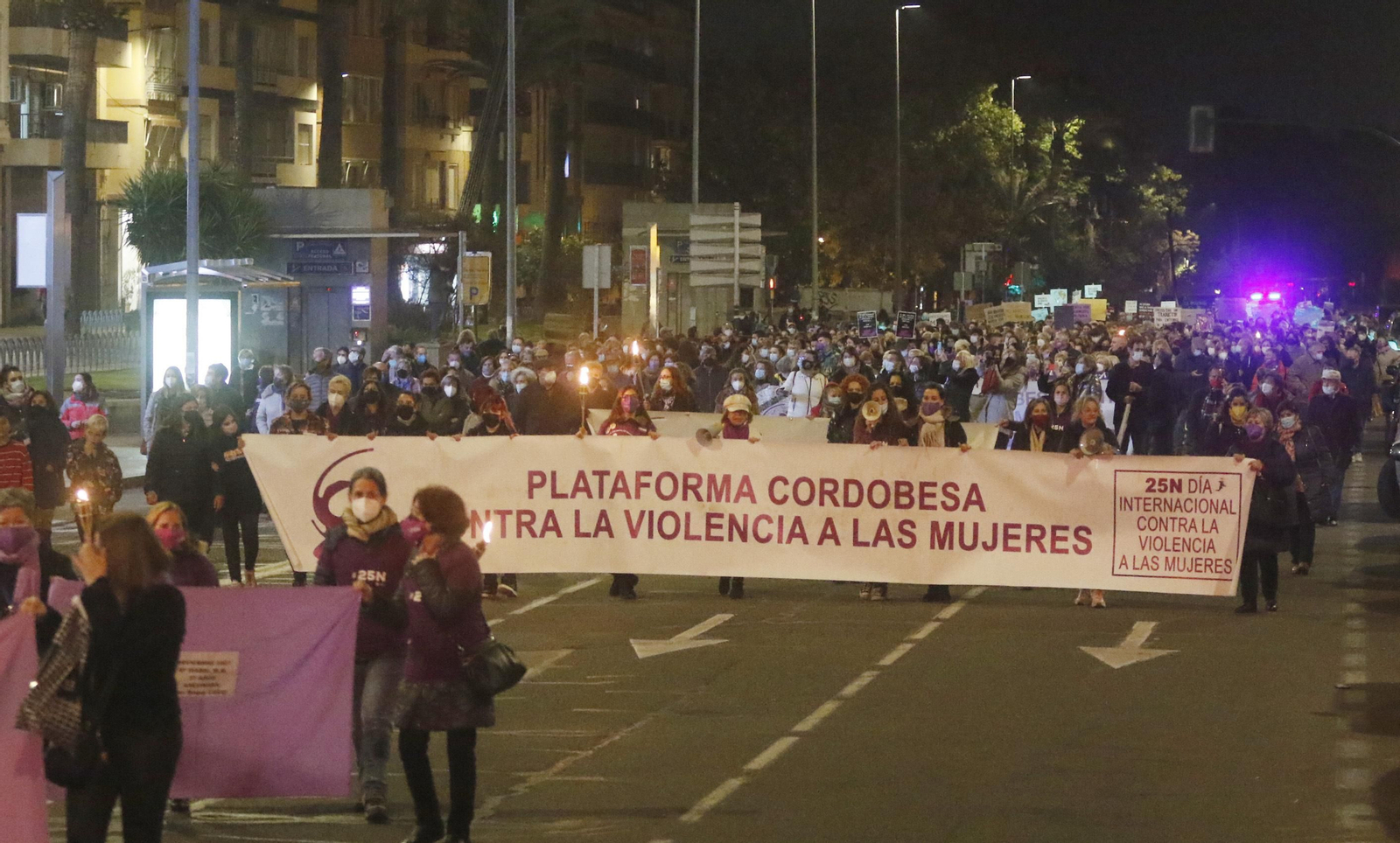 La manifestación contra la violencia de género en Córdoba, en fotografías